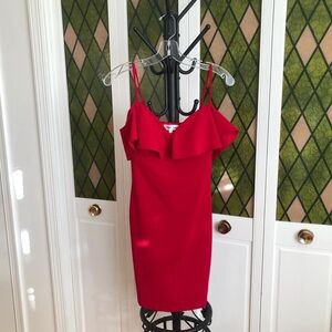 Red Ruffle Dress